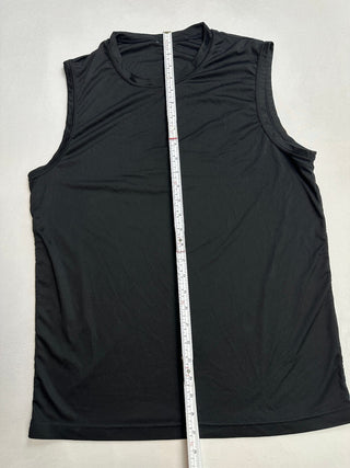 Men's Black Sleeveless Athletic Tank Top Size Medium
