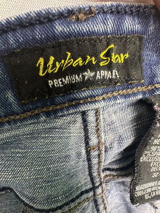 Urban Star Premium Apparel Men's Jeans 32x32 Distressed Blue