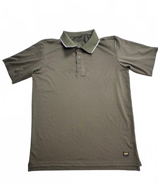 MIER Men's Olive Green Performance Polo Shirt Short Sleeve