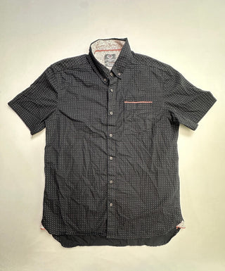Stitches & Rivets Men's Black Short Sleeve Button-Up Shirt M