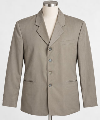 Men's Tan Khaki Blazer Sport Coat 4 Button Lined 24" PTP