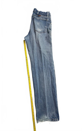 Rustler Mens Jeans 34x32 Distressed Faded Blue Denim Vintage