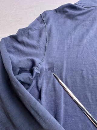 REI Co-op Blue 100% Merino Wool Quarter Zip Base Layer