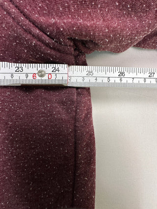 GAP Sherpa Lined Full Zip Hoodie Burgundy Logo Sweatshirt XL