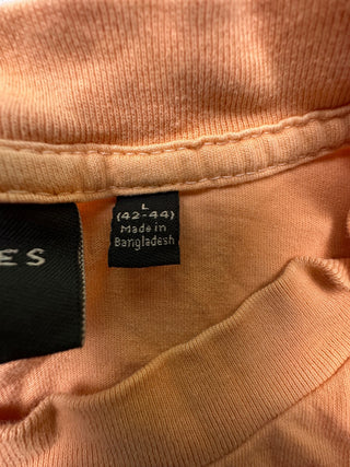 No Boundaries Men's Oversized Fit Apricot Cotton T-Shirt, L