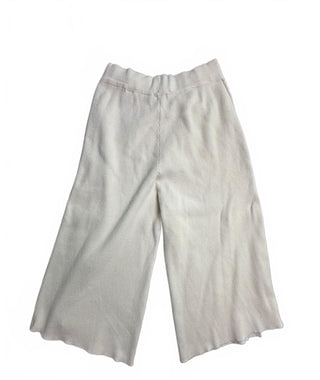 Zara Knit Cream Ribbed Wide Leg Pants Women S