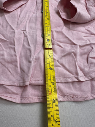 BeachLunchLounge Pink Viscose Button-Up Shirt Women's Large