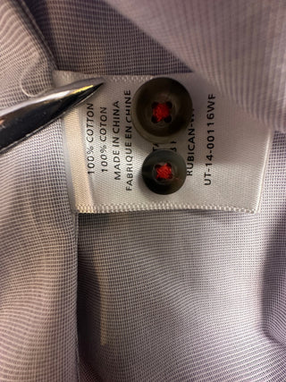 UNTUCKit Men's Large Wrinkle Free 100% Cotton Button-Up Long