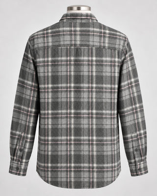 George Gray Pink Plaid Flannel Button Down Shirt Men's L