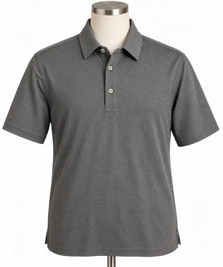 Salvatore Ferragamo Men's L Gray 100% Cotton Polo Shirt