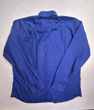 Jared Lang Royal Blue Cotton Dress Shirt Men's 17.5