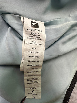Fabletics Gray Perforated Hooded Windbreaker Womens M