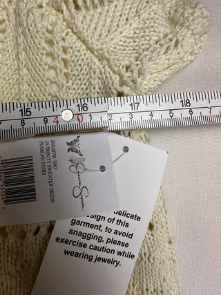 Jessica Simpson Trinity Sweater Dress Pearled Ivory XL NWT