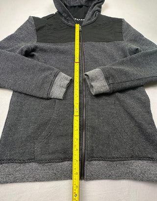 Mossimo Supply Co Black Gray Quilted Zip Hoodie XL (16)