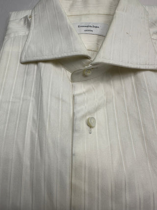 Ermenegildo Zegna Couture Men's 43/17 Ivory Dress Shirt