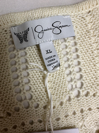 Jessica Simpson Trinity Sweater Dress Pearled Ivory XL NWT
