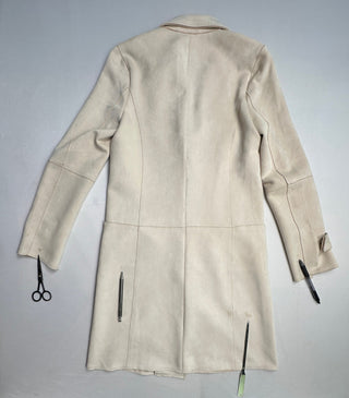 BLVD Faux Suede Long Coat Women’s S/M Cream Beige