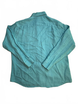 Jos. A. Bank Men's Linen Button-Up Shirt Large Turquoise