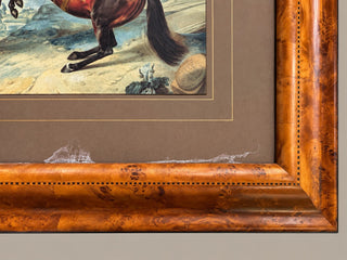 Vintage Style Framed Horse Art Print 26.5x26.5 Equestrian