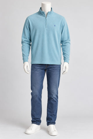 IZOD Men's Light Blue Half-Zip Pullover Sweater XL