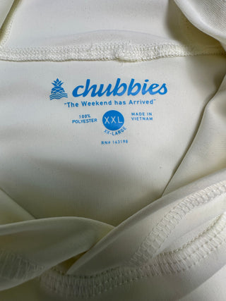 Chubbies Men's XXL White Hooded Sun Shirt Palm Graphic