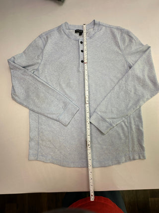Banana Republic Core Temp L Blue Long Sleeve Henley