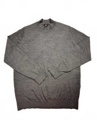 Massimo Dutti Men's Merino Wool Mock Neck Sweater Gray L