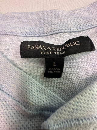 Banana Republic Core Temp L Blue Long Sleeve Henley