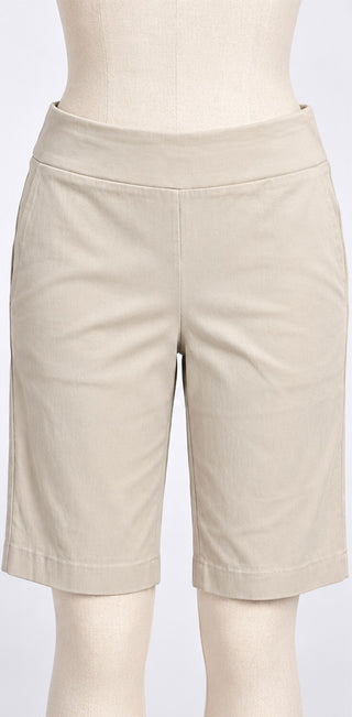J. McLaughlin Womens Bermuda Shorts Size 10 Beige Pull On