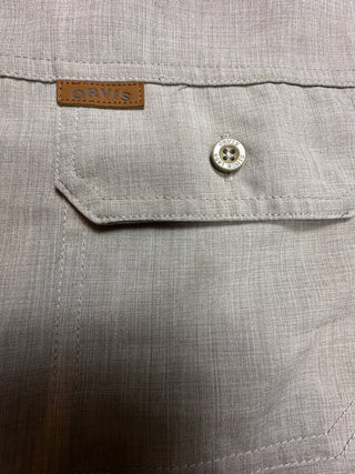 Orvis Classic Fit Short Sleeve Button-Up Shirt Size Large