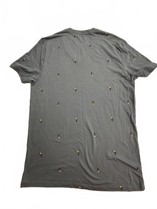 Old Navy Men's Medium Gray Toucan Embroidered V-Neck T-Shirt