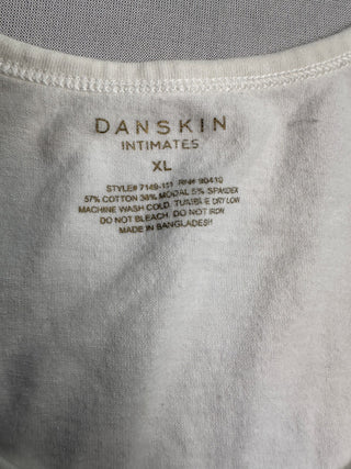 Danskin Intimates Womens XL White Scoop Neck Tank Top