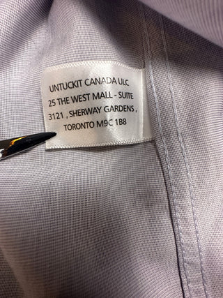 UNTUCKit Men's Large Wrinkle Free 100% Cotton Button-Up Long