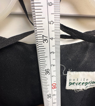 Petite Perceptions Black Dress with White Striped Detail