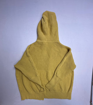 Marled Reunited Clothing Mustard Hooded Cardigan Sweater M
