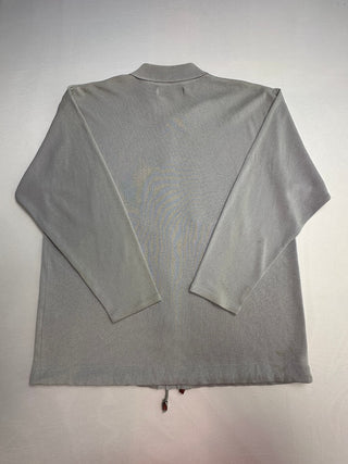 Creme De Silk Light Gray Long Sleeve Knit Sweater Size Large