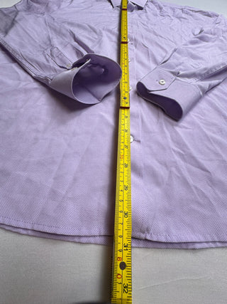 Tom Baine Men's L Purple Slim Fit Stretch Dress Shirt 16