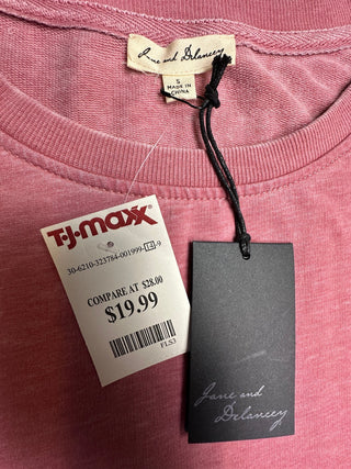 Jane and Delancey Women's Pink Short Sleeve Crew Neck T-Shirt Size Small