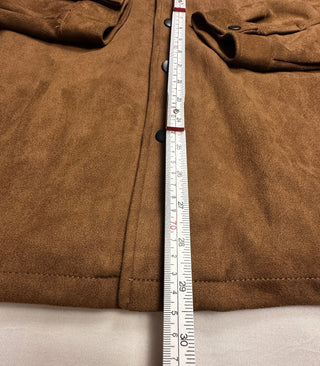 Nomad Craft+Flow Tan Aguilar Suede Snap Button Lined Jacket