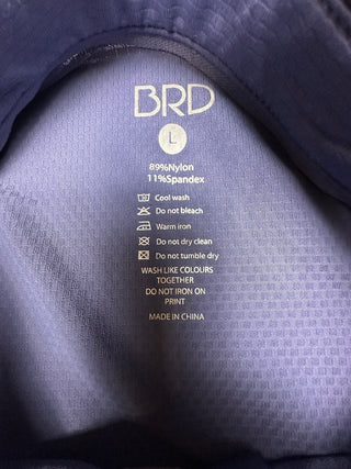 BRD Nation Men's Navy Blue Performance Polo Shirt Size L