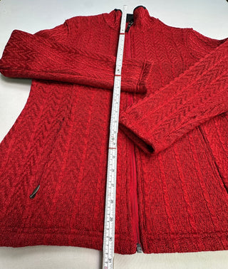 Killtec Red Cable Knit Full Zip Fleece Jacket Women’s 14