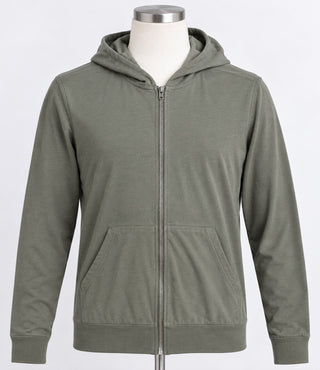 ASOS Men's XXL Olive Green Full Zip Hoodie Lightweight