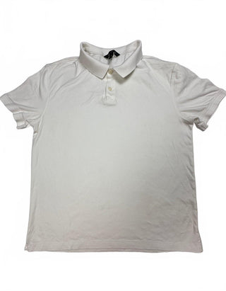 Banana Republic Men's White Polo Shirt Medium