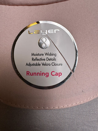 Layer 8 Pink Running Cap Adjustable Reflective Athletic Hat
