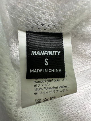 MANFINITY White Hooded Anorak Windbreaker Men S