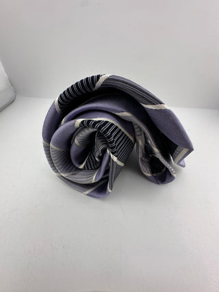 Screenplay by Martin Wong Purple and Black Striped Men's Tie