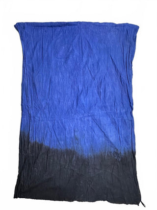 Blue Black Ombre Lightweight Crinkle Scarf Wrap Shawl