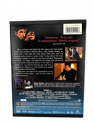 Heat DVD 1995 Crime Drama Starring Al Pacino, Robert De Niro & Val Kilmer - Very