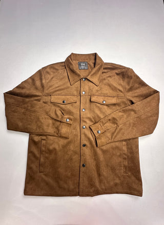 Nomad Craft+Flow Tan Aguilar Suede Snap Button Lined Jacket