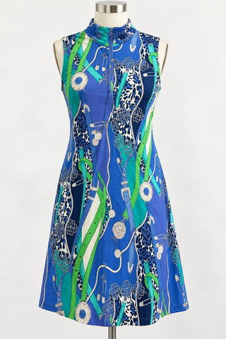 Gottex Life Style Sleeveless Printed Midi Dress Size S